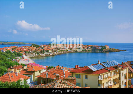 Vista di Nessebar Foto Stock