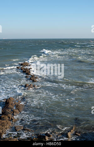 Il foreshore a: Peveril Point, Swanage, Dorset. Foto Stock