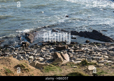 Il foreshore a: Peveril Point, Swanage, Dorset. Foto Stock