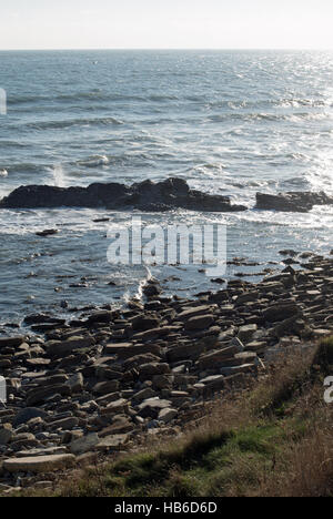 Il foreshore a: Peveril Point, Swanage, Dorset. Foto Stock