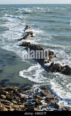 Il foreshore a: Peveril Point, Swanage, Dorset. Foto Stock