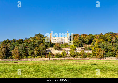 Fiume Elba e la valle in Dresden Foto Stock