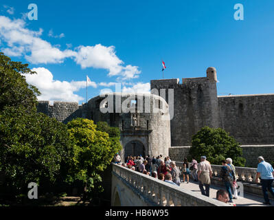 Pila di gate, Dubrovnik, costa dalmata, Repubblica di Croazia. Foto Stock