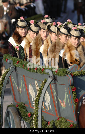 Leonhardi processione in Bad Tölz Foto Stock