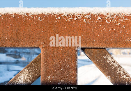 Abstract rusty struttura del ponte Foto Stock