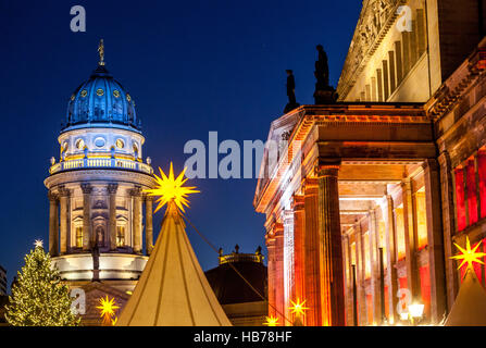 Berlin Gendarmenmarkt mercatino di natale, Berlino, Germania Foto Stock