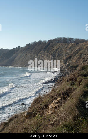 Scogliere Durlston, visto da: Peveril pinta, Swanage, Dorset, Regno Unito Foto Stock