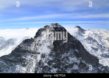 Il vertice di Eiger nelle Alpi Svizzere Foto Stock