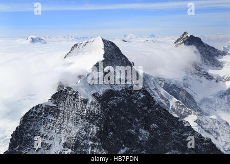 Berner Alpen mit Eiger, Moench und Jungfrau Foto Stock