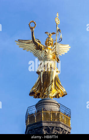 Siegessaule, colonna della Vittoria, colonna della Vittoria di Berlino Foto Stock