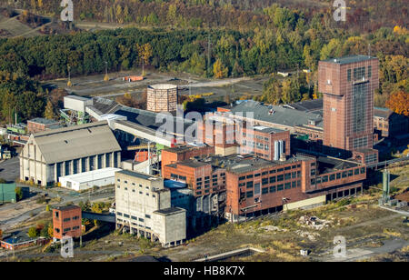 Vista aerea, ex miniera Henry Robert, Ost colliery, il mio tower, la sala macchine, Hamm, Ruhr, Renania settentrionale-Vestfalia, Germania DE Foto Stock