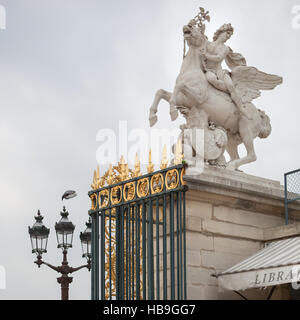 Statua equestre di Parigi Foto Stock