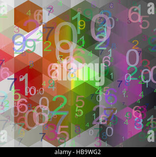 Numeri astratti sfondo pattern Foto Stock