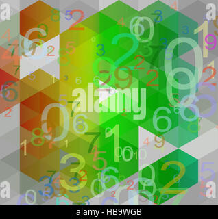 Numeri astratti sfondo pattern Foto Stock