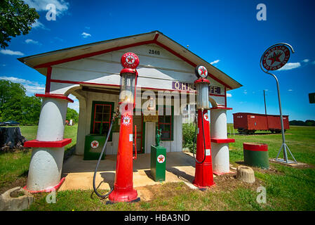 Vecchia Stazione di gas in Carolina del Sud Foto Stock