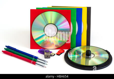 CD / DVD e CD, le buste per dischi Foto Stock