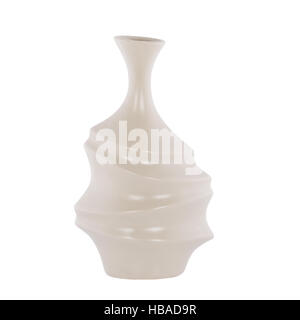 Bellissimo vaso in ceramica su sfondo bianco Foto Stock