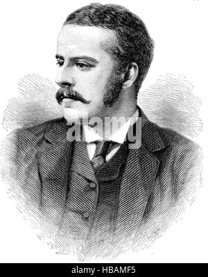 Alexander William George Duff, primo duca di Fife, 1849 -1912, hictorical illustrazione dal 1880 Foto Stock