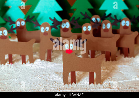 Santa cervi nel bosco Foto Stock