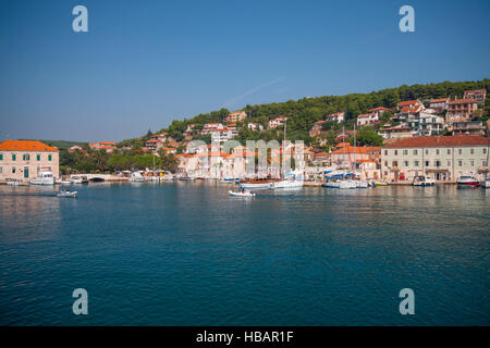 Jelsa, Riviera di Makarska, Croazia Foto Stock