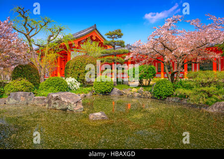 La molla al Santuario Sanjusangendo a Kyoto, in Giappone. Foto Stock