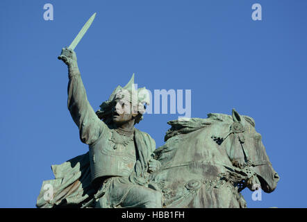 Statua equestre di Vercingetorige Jaude square Clermont-Ferrand Puy-de-Dome Massif-Central Auvergne Francia Foto Stock