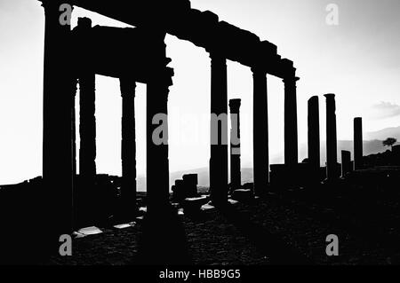 Acropoli Pergamon nero Foto Stock