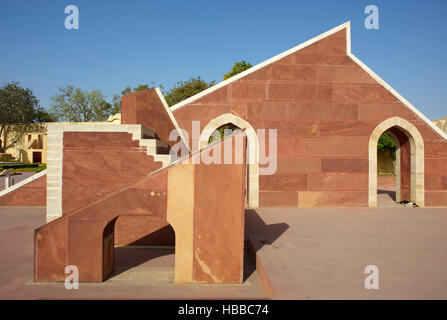 Inde, Rajasthan, Jaipur la ville rose, Observatoir Astronomique (Jantar Mantar). // India Rajasthan, Jaipur la città rosa, Oservatory (Jantar Mantar) Foto Stock