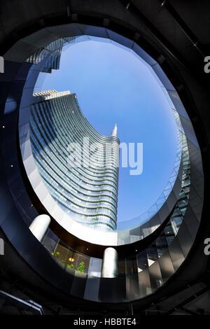 Milano , LOMBARDIE, Italia - 30 agosto 2015 : Nuova area a Milano Italia. Immediatamente il moderno 'Porta Nuova' Foto Stock