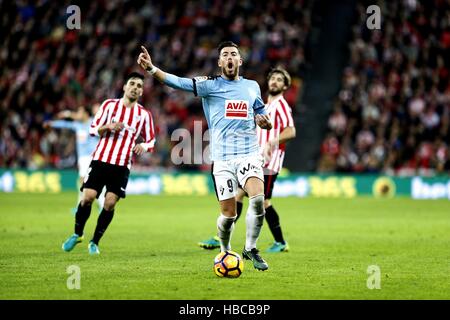 Bilbao, Spagna. 04 Dic, 2016. Mactch Giorno 14 Gioco di La Liga Santander stagione 2016-2017 tra Athletic Club Bilbao e S.D Eibar giocato Stadio di San Mames domenica 4 dicembre 2016. Bilbao, Spagna. 9 Sergi arricchire. Credito: VWPics/Alamy Live News Foto Stock