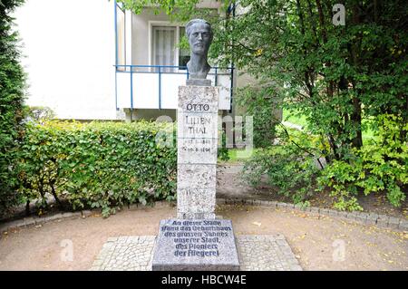 Otto Lilienthal Memorial a Anklam Germania Foto Stock