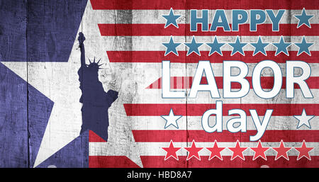 Immagine composita di concentrarsi sulla Statua della Libertà Foto Stock