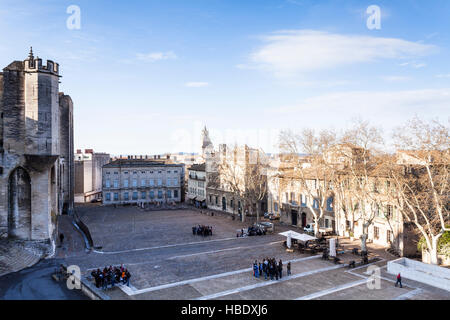 Place du Palais a Avignon, Francia. Foto Stock