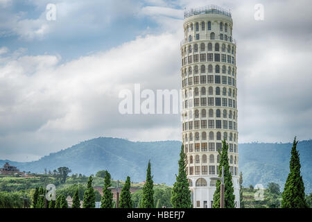 HDR,la Torre Pendente di Pisa , la Torre di Pisa ,Thailandia. Foto Stock