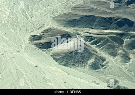 Linee di Nazca astronauta Perù Foto Stock