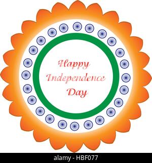 Felice India il Giorno di Indipendenza. Il 5 luglio il Giorno di Indipendenza greeting card India. Illustrazione Vettoriale Illustrazione Vettoriale