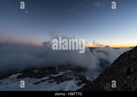 Gnifetti rifugio, Staffal, Monte Rosa massiccio, Italia, Alpi , Europa, UE Foto Stock