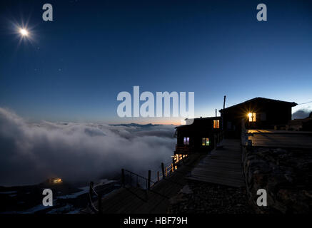 Gnifetti rifugio, Staffal, Monte Rosa massiccio, Italia, Alpi , Europa, UE Foto Stock