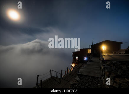 Gnifetti rifugio, Staffal, Monte Rosa massiccio, Italia, Alpi , Europa, UE Foto Stock