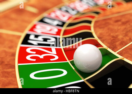 Casino roulette. Zero Foto Stock
