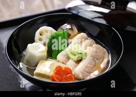 Jibuni, Kanazawa anatra stile spezzatino di carne, cucina giapponese Foto Stock