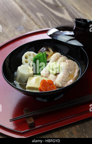 Jibuni, Kanazawa anatra stile spezzatino di carne, cucina giapponese Foto Stock