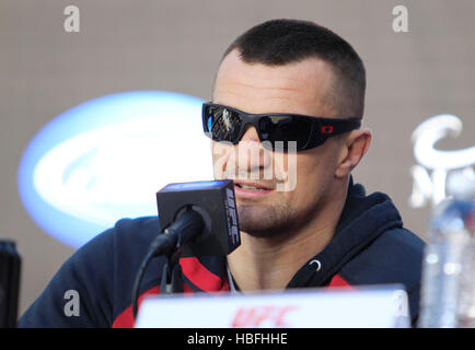 UFC fighter Mirko Cro Cop durante una conferenza stampa per UFC 137 a Las Vegas, Nevada, giovedì 27 ottobre, 2011. Foto di Francesco Specker Foto Stock