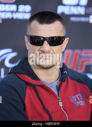 UFC fighter Mirko Cro Cop durante una conferenza stampa per UFC 137 a Las Vegas, Nevada, giovedì 27 ottobre, 2011. Foto di Francesco Specker Foto Stock