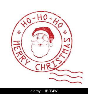 Buon Natale grunge timbro di gomma su sfondo bianco, illustrazione vettoriale Illustrazione Vettoriale