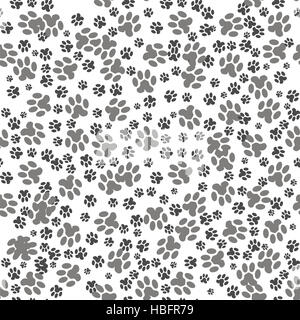 Seamless animale gatto Paw Pattern Foto Stock