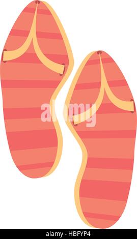 Rosa flip flop sandals beach illustrazione vettoriale EPS 10 Illustrazione Vettoriale