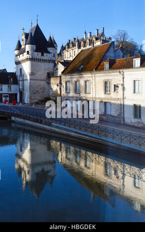 Città Reale di Loches (Francia). Foto Stock