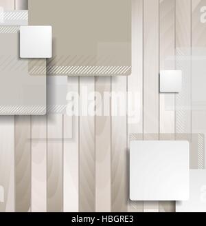 Abstract piazze marrone su sfondo di legno Foto Stock