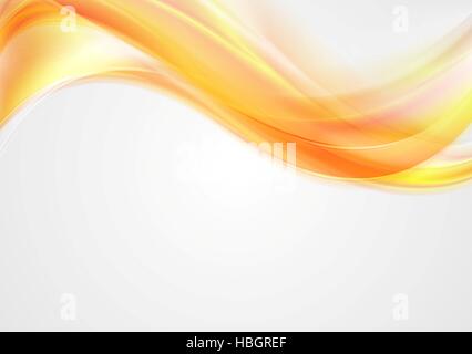 Arancio luminoso incandescente onde lucido Foto Stock